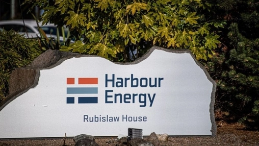 Harbour Energy sign displayed outside an office building